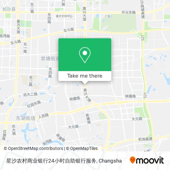 星沙农村商业银行24小时自助银行服务 map
