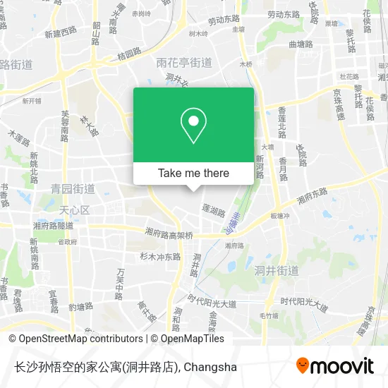长沙孙悟空的家公寓(洞井路店) map