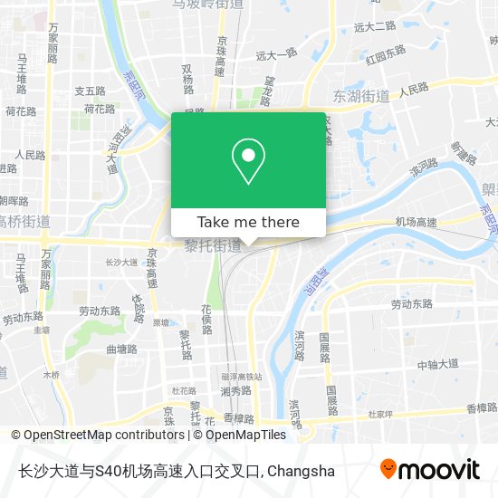长沙大道与S40机场高速入口交叉口 map