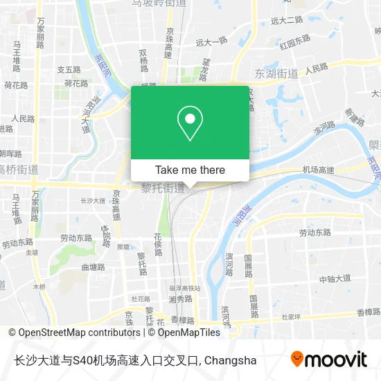 长沙大道与S40机场高速入口交叉口 map