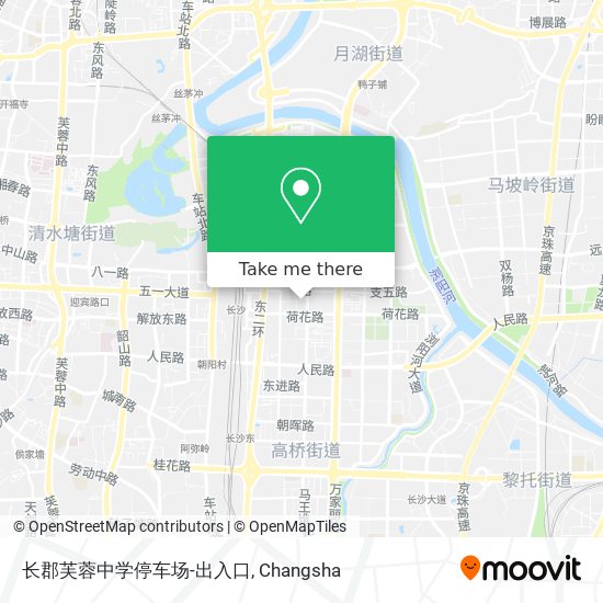 长郡芙蓉中学停车场-出入口 map