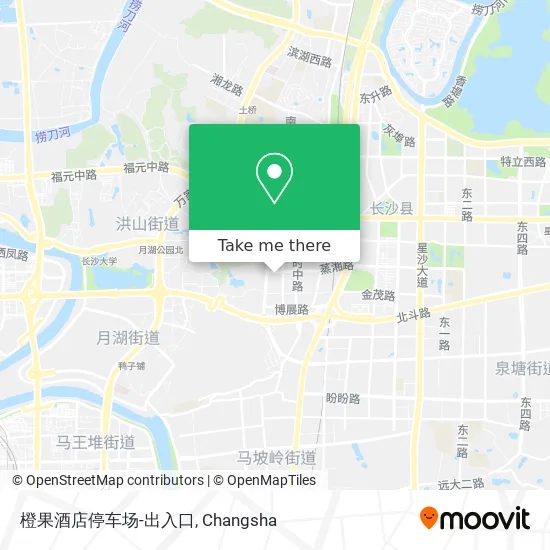 橙果酒店停车场-出入口 map