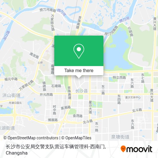 长沙市公安局交警支队营运车辆管理科-西南门 map