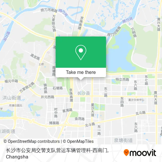 长沙市公安局交警支队营运车辆管理科-西南门 map