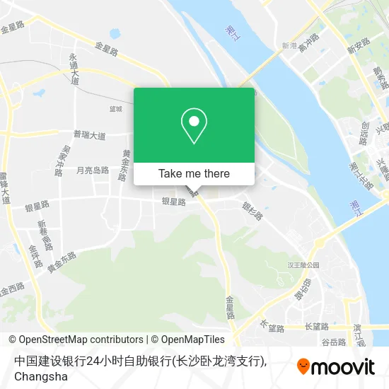 中国建设银行24小时自助银行(长沙卧龙湾支行) map