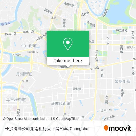 长沙滴滴公司湖南租行天下网约车 map