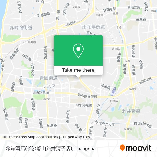 希岸酒店(长沙韶山路井湾子店) map
