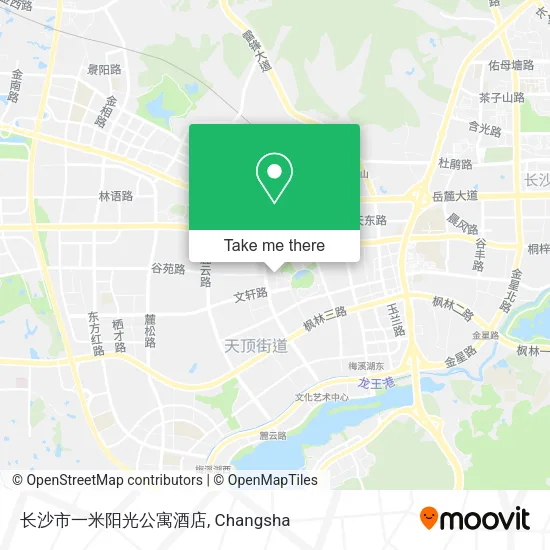 长沙市一米阳光公寓酒店 map