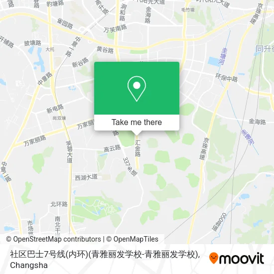 社区巴士7号线(内环)(青雅丽发学校-青雅丽发学校) map