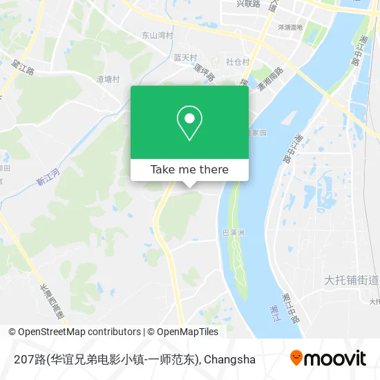 207路(华谊兄弟电影小镇-一师范东) map