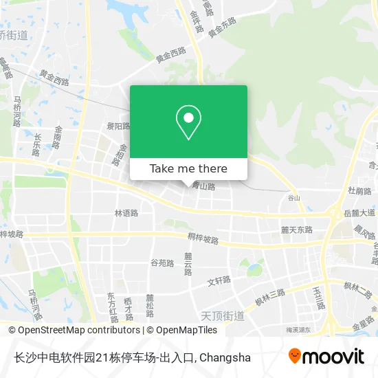 长沙中电软件园21栋停车场-出入口 map