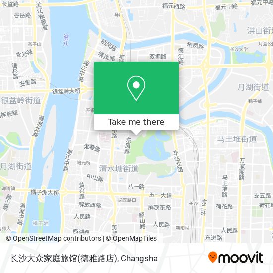 长沙大众家庭旅馆(德雅路店) map