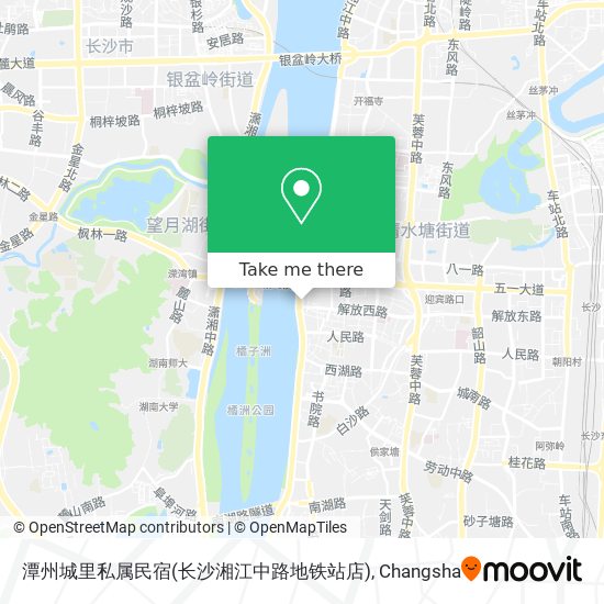 潭州城里私属民宿(长沙湘江中路地铁站店) map