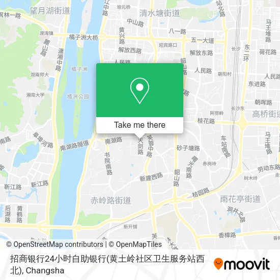 招商银行24小时自助银行(黄土岭社区卫生服务站西北) map