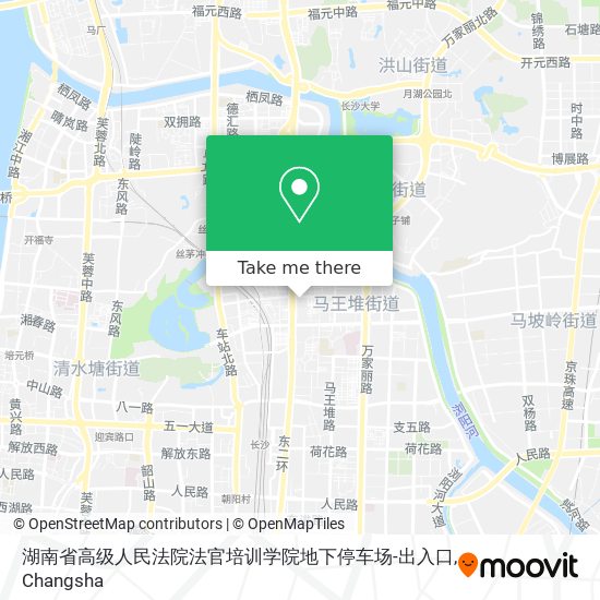 湖南省高级人民法院法官培训学院地下停车场-出入口 map