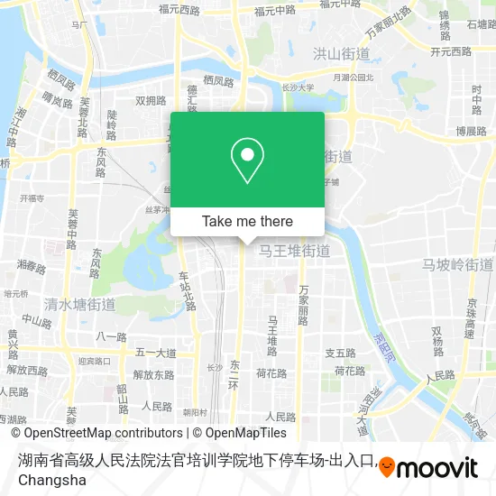 湖南省高级人民法院法官培训学院地下停车场-出入口 map