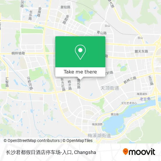 长沙君都假日酒店停车场-入口 map