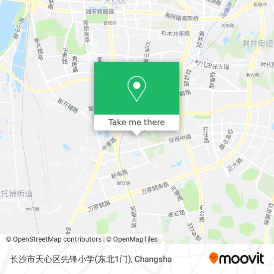 长沙市天心区先锋小学(东北1门) map