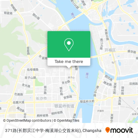 371路(长郡滨江中学-梅溪湖公交首末站) map