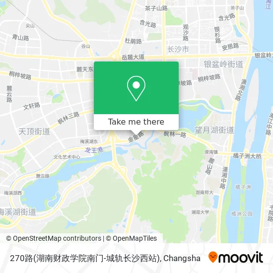 270路(湖南财政学院南门-城轨长沙西站) map