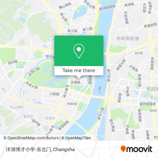洋湖博才小学-东北门 map