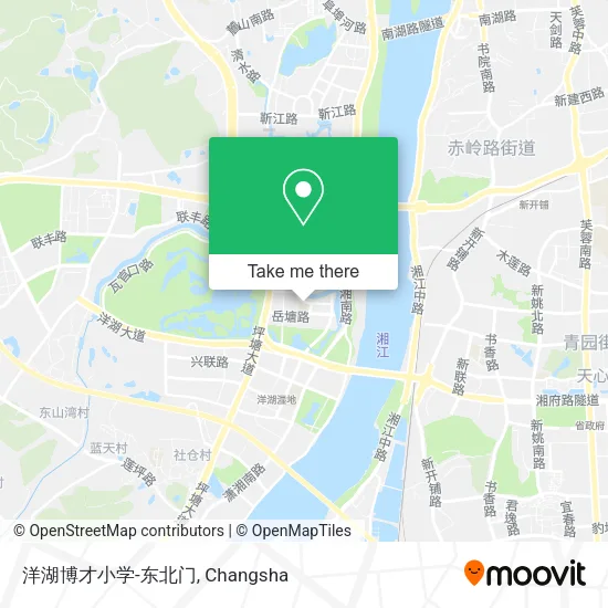 洋湖博才小学-东北门 map