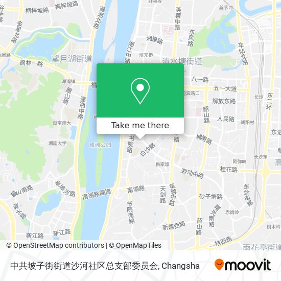 中共坡子街街道沙河社区总支部委员会 map