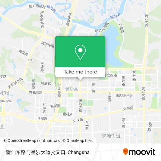 望仙东路与星沙大道交叉口 map