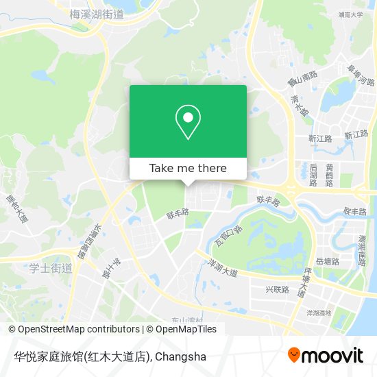 华悦家庭旅馆(红木大道店) map