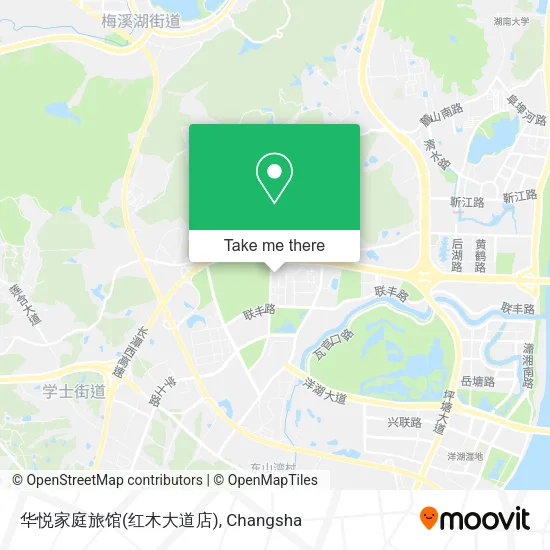 华悦家庭旅馆(红木大道店) map