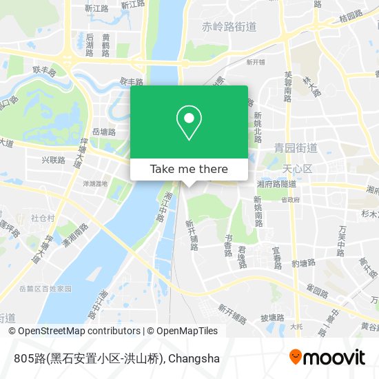 805路(黑石安置小区-洪山桥) map