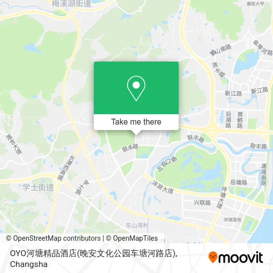 OYO河塘精品酒店(晚安文化公园车塘河路店) map