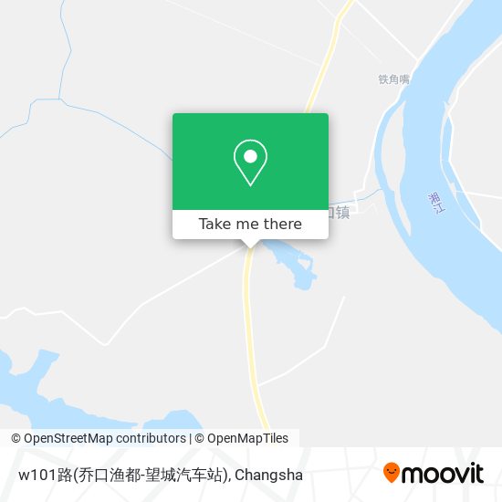 w101路(乔口渔都-望城汽车站) map