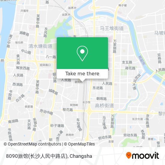 8090旅馆(长沙人民中路店) map