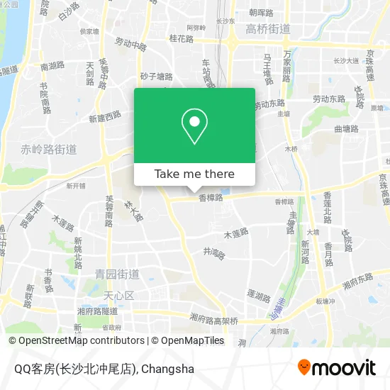 QQ客房(长沙北冲尾店) map