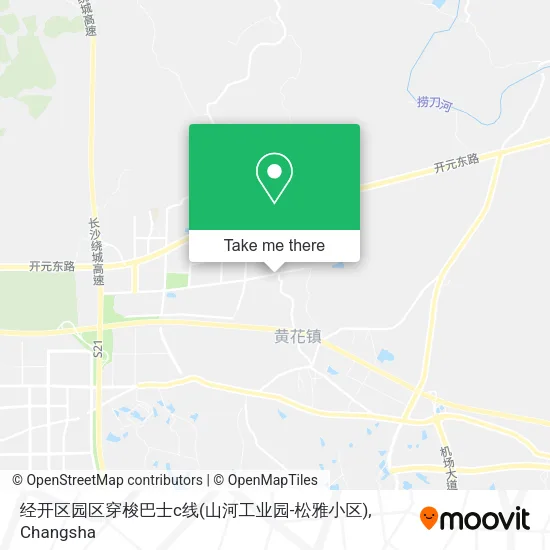 经开区园区穿梭巴士c线(山河工业园-松雅小区) map