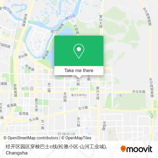 经开区园区穿梭巴士c线(松雅小区-山河工业城) map