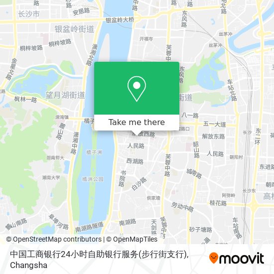 中国工商银行24小时自助银行服务(步行街支行) map