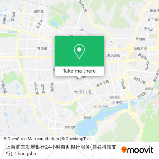 上海浦东发展银行24小时自助银行服务(麓谷科技支行) map