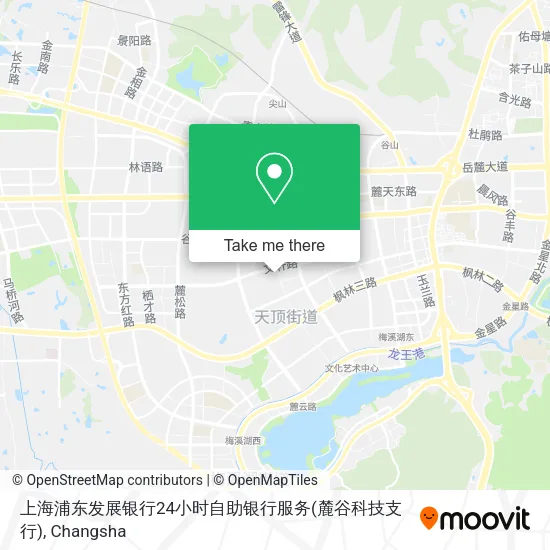 上海浦东发展银行24小时自助银行服务(麓谷科技支行) map