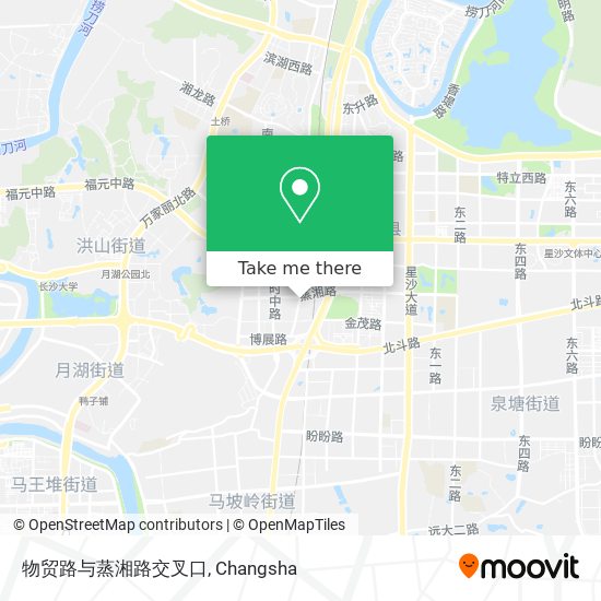 物贸路与蒸湘路交叉口 map