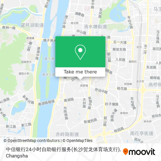 中信银行24小时自助银行服务(长沙贺龙体育场支行) map
