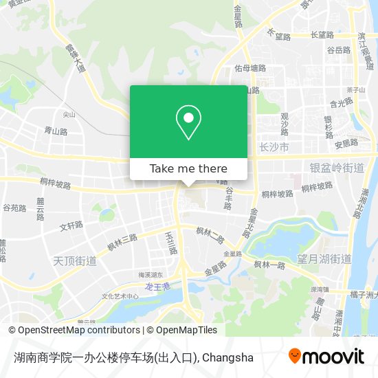 湖南商学院一办公楼停车场(出入口) map