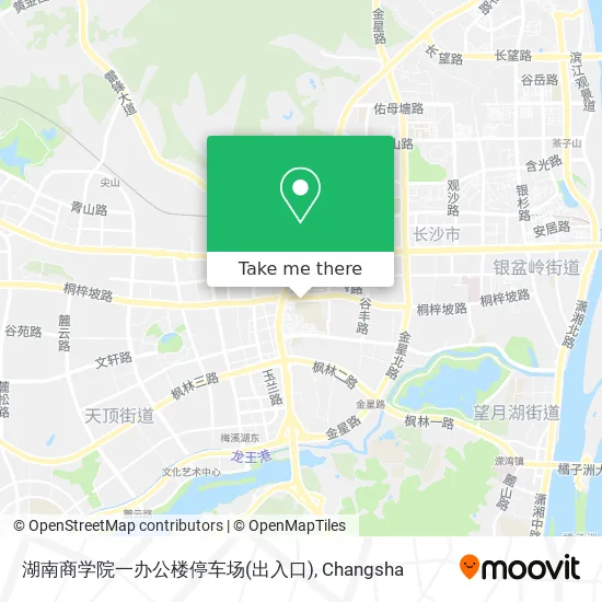 湖南商学院一办公楼停车场(出入口) map