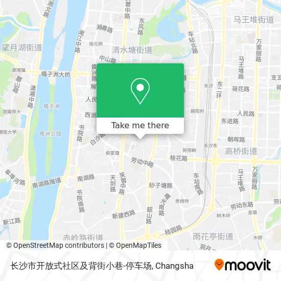 长沙市开放式社区及背街小巷-停车场 map