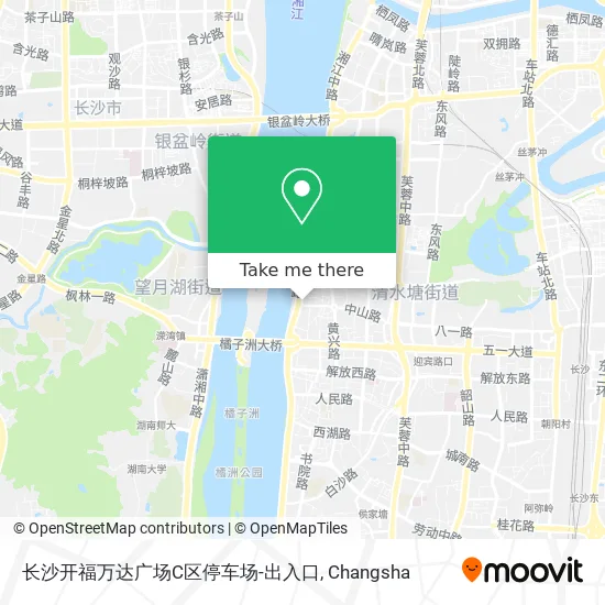 长沙开福万达广场C区停车场-出入口 map