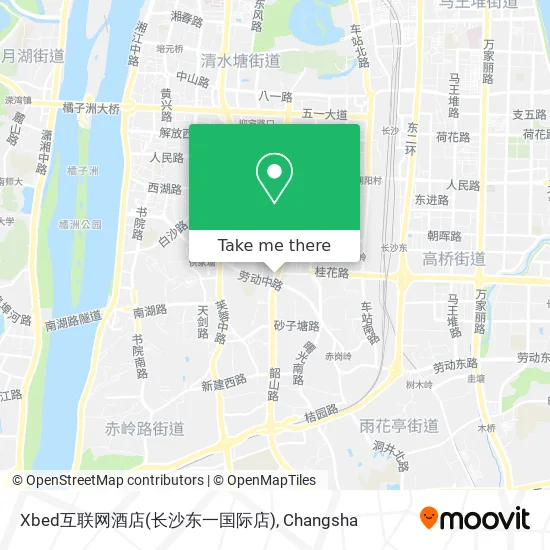 Xbed互联网酒店(长沙东一国际店) map