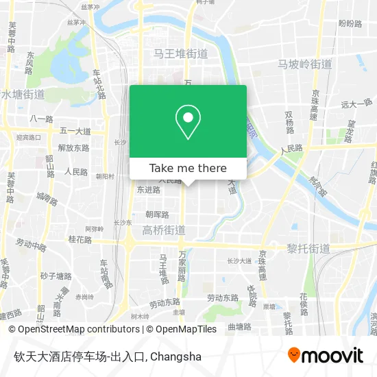 钦天大酒店停车场-出入口 map