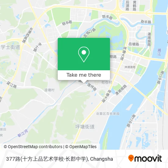 377路(十方上品艺术学校-长郡中学) map