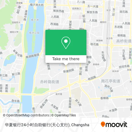 华夏银行24小时自助银行(天心支行) map